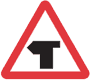 skrzyżowanie z drogą podporządkowaną w kształcie litery T