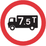 zakaz wjazdu pojazdów ciężarowych o dopuszczalnej masie całkowitej powyżej...