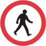 zakaz ruchu pieszego 